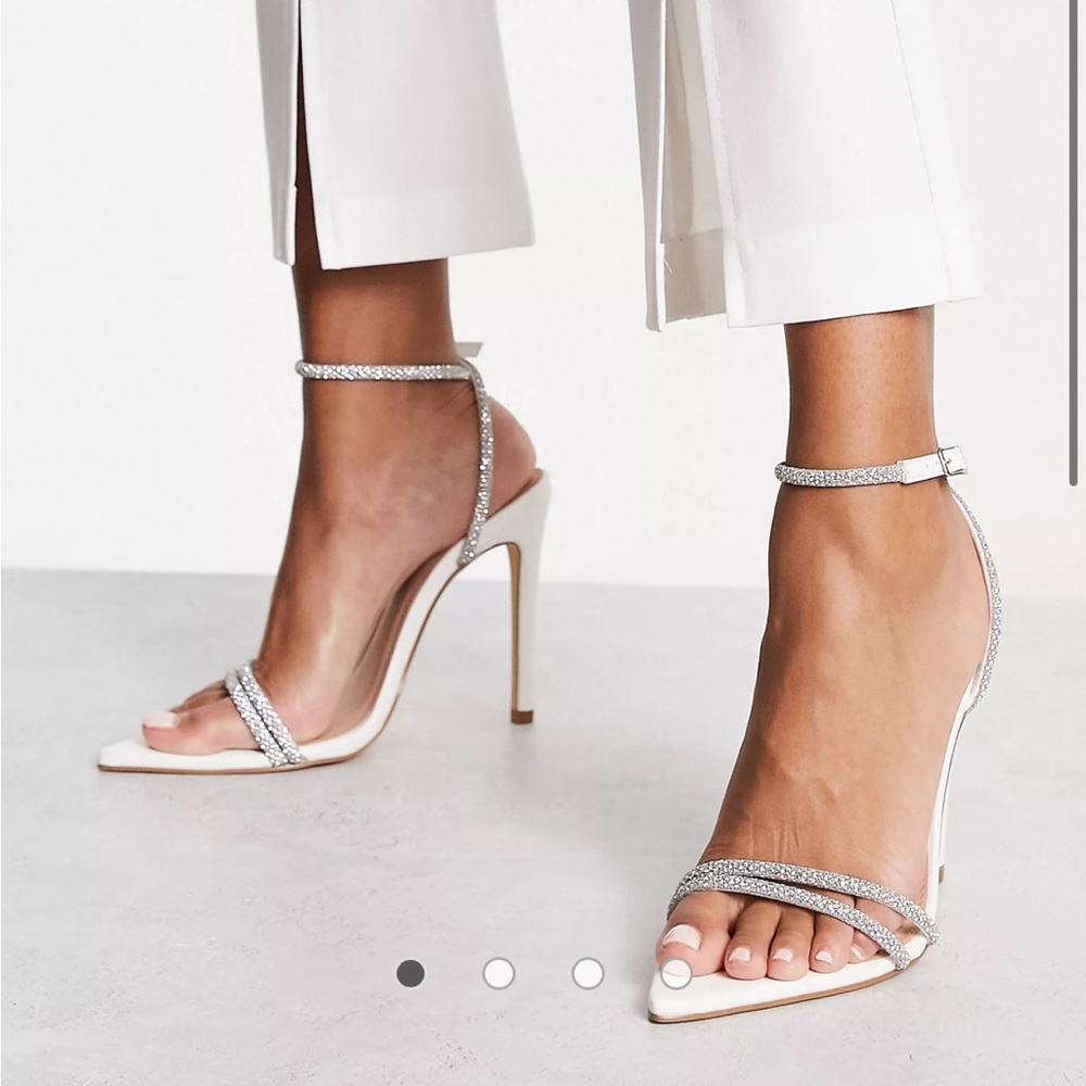 Asos Ever New bridal diamanté strap sandals